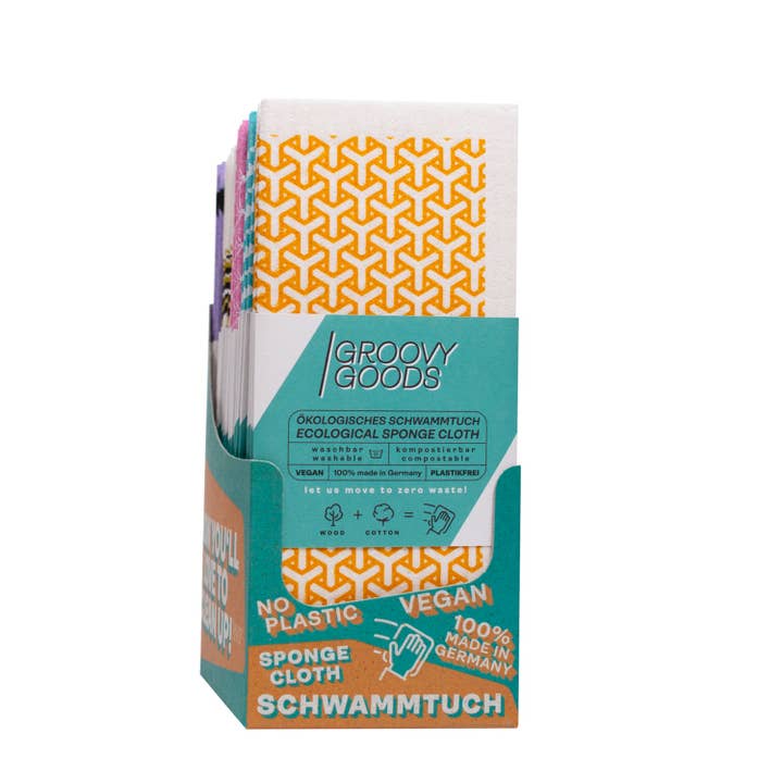 Groovy Goods – toalha de cozinha por atacado – Pano de esponja ecológico, gráficos de cenário