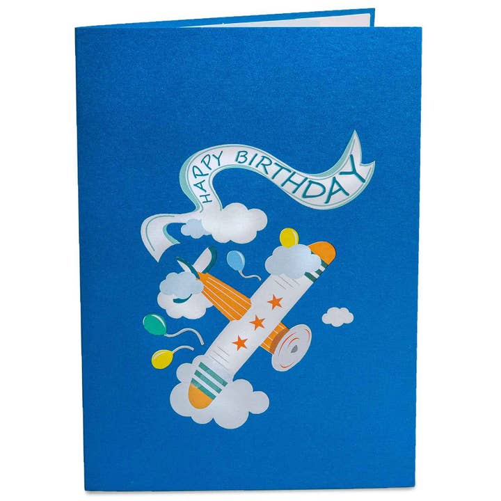Paper Love - Wholesale Everyday Greeting Card - Happy Birthday Biplane Pop Up Card1