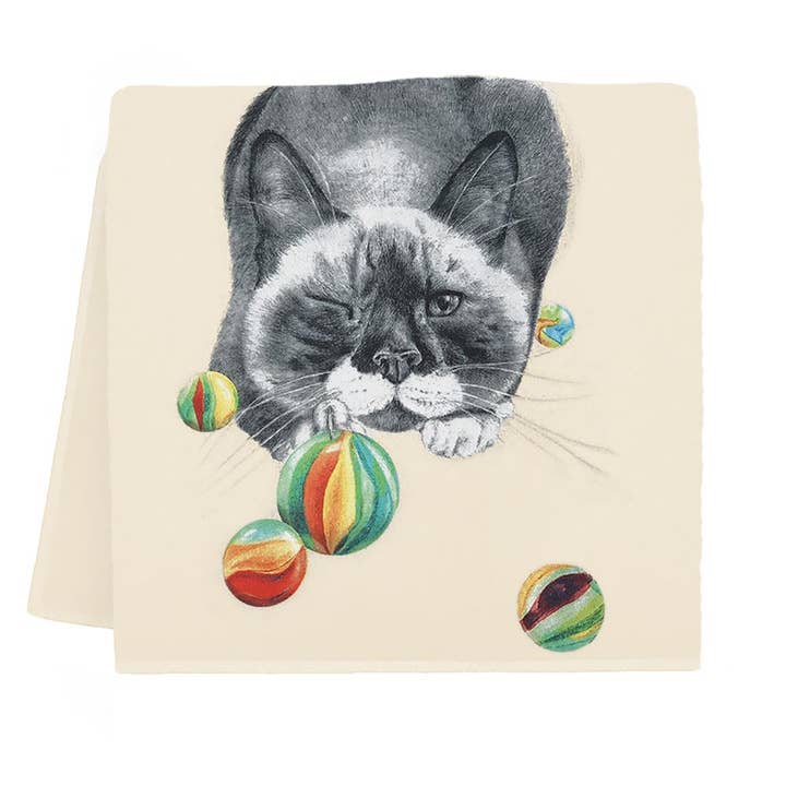 Eric & Christopher - Wholesale Tea Towel - "Brutus Bangor (Beefcake)" Cat Tea Towel1