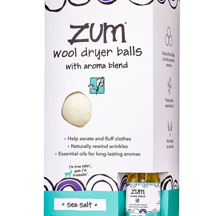 Zum Wool Dryer Balls - Sea Salt for wholesale by Zum by Indigo Wild