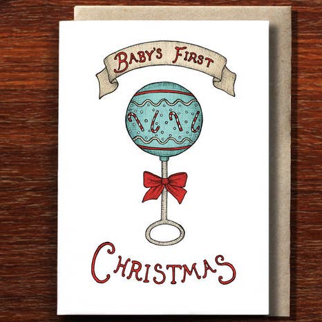 Baby's First Christmas - Christmas Card for wholesale by The Nonsense Maker