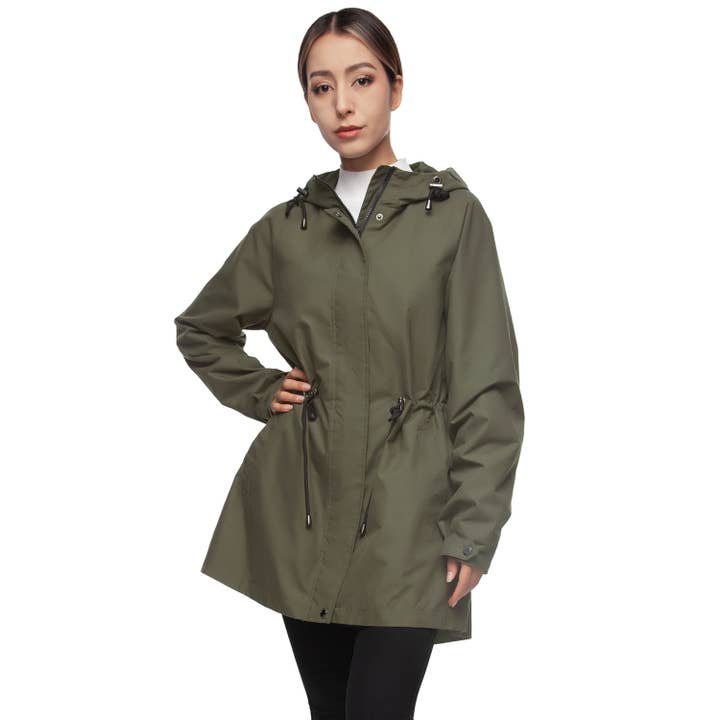 Rokka & Rolla - Wholesale Windbreaker - Women's - Women's Trench Coat Windbreaker Jacket
