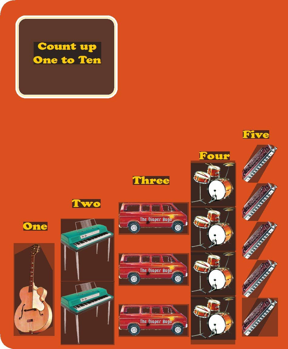 Laughing Elephant Books - Vendita all'ingrosso Libro per neonati e bambini (0-2) - One, Two, Three O'clock, Rock: Il primo libro dei numeri per bambini cool3