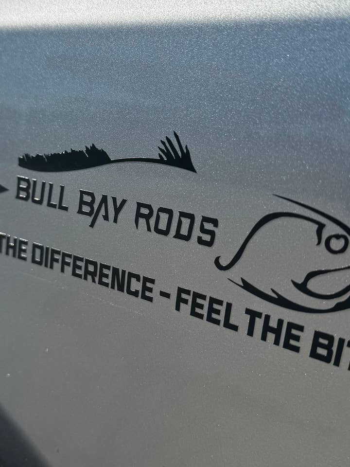 Bull Bay Rods 8" Vinyl Decal for wholesale by Bull Bay