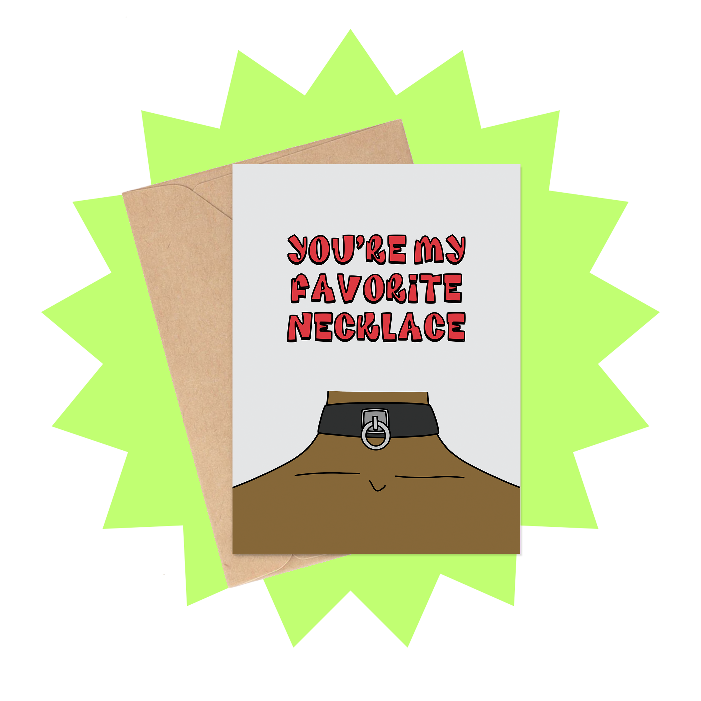 Siyo Boutique – wholesale Anniversary card – You're My Favorite Necklace - NSFW Anniversary Love Card0