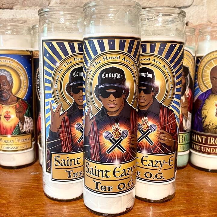 Saint Eazy-E The OG Prayer Candle 🕯️ for wholesale by Cleaver And Blade