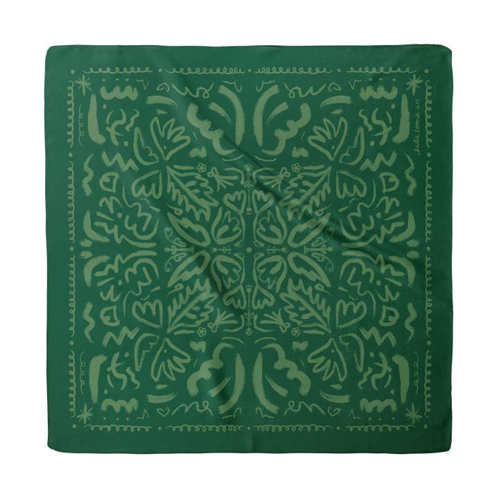 ESPRIT siden-bomull bandana · 55×55 cm | Grön för wholesale av Charlie Loonie