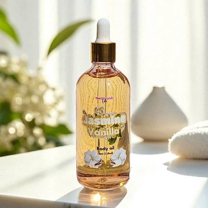 Jasmine & Vanilla Nourishing Body Oil for wholesale by The stoush life