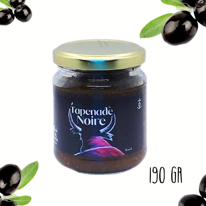 Zwarte olijventapenade - 190 gr voor wholesale door Atelier du Sel Camargue