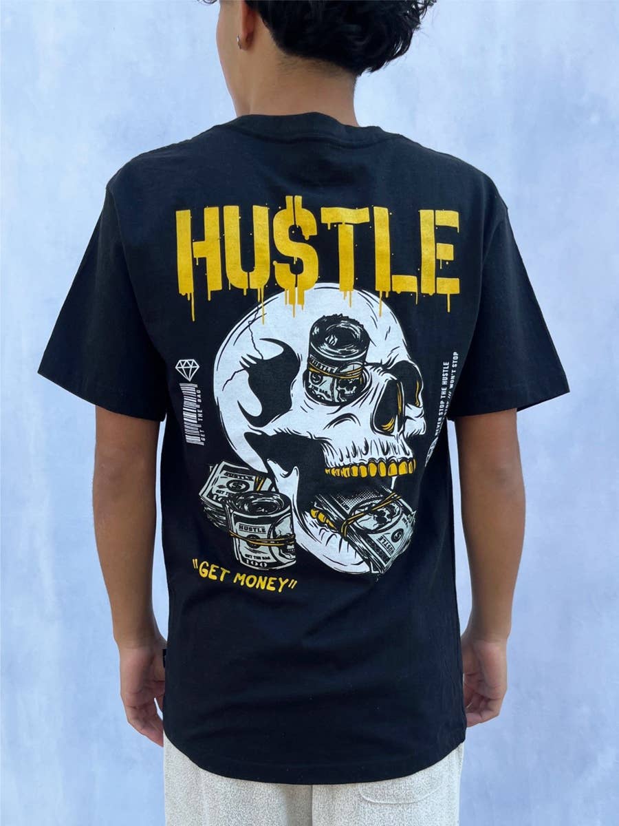 Noir W2511-0971PT T-SHIRT COL ROND GET THE BAG en vente sur Faire1