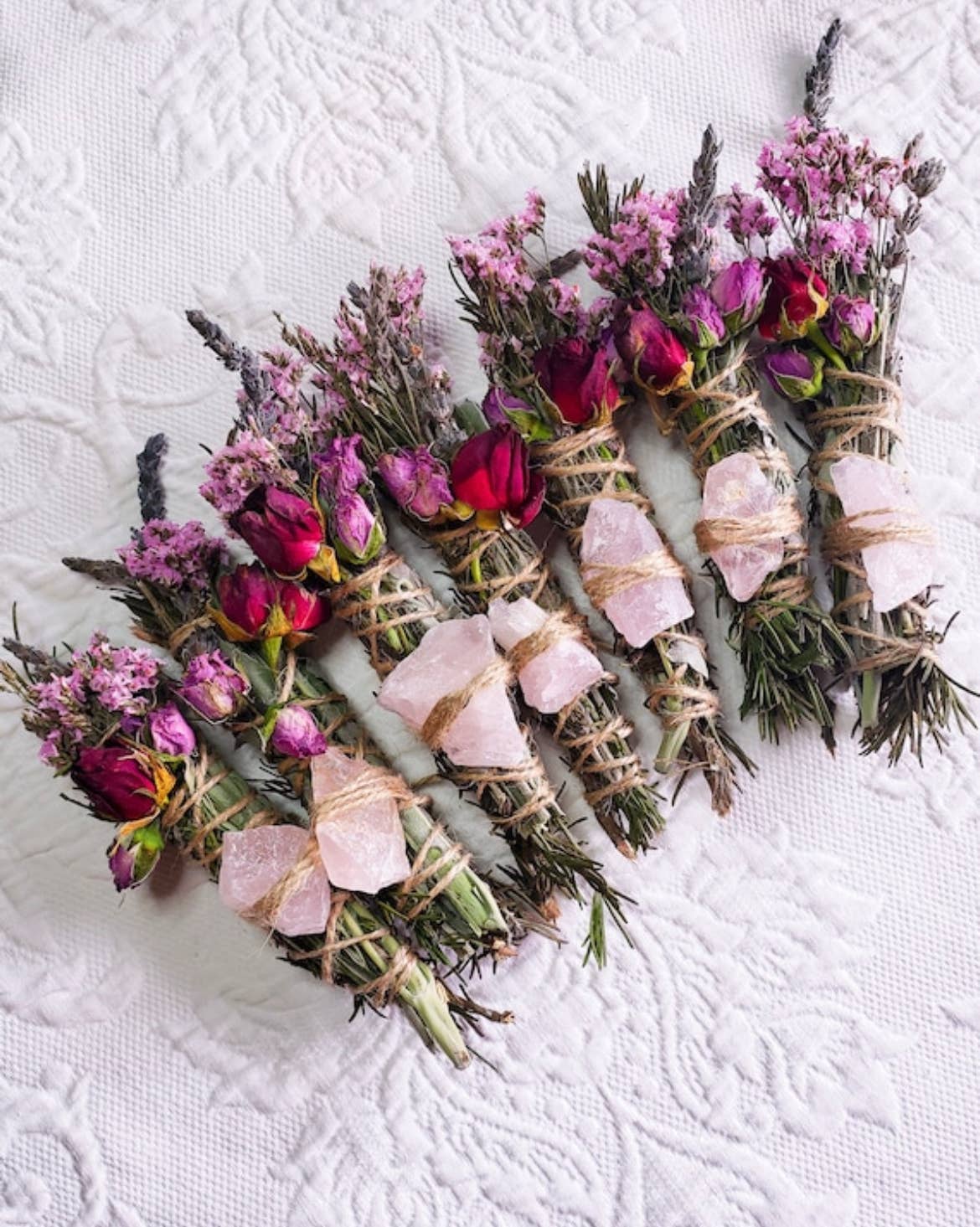 CharlieHaze - Wholesale Sage Bundle - Rose Quartz, Rosemary, Sage, and Lavender Smudge Stick6