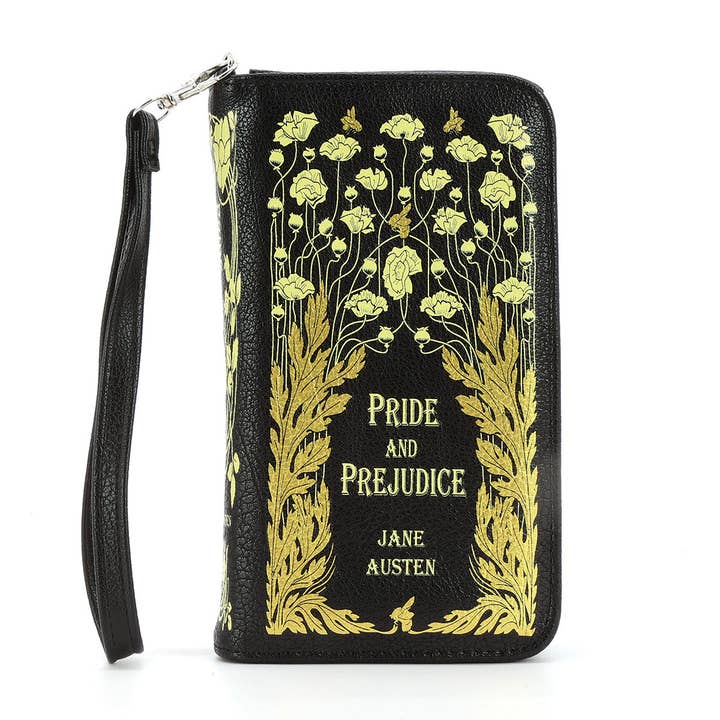 Pride and Prejudice Floral Book Wallet for wholesale by COMECO INC