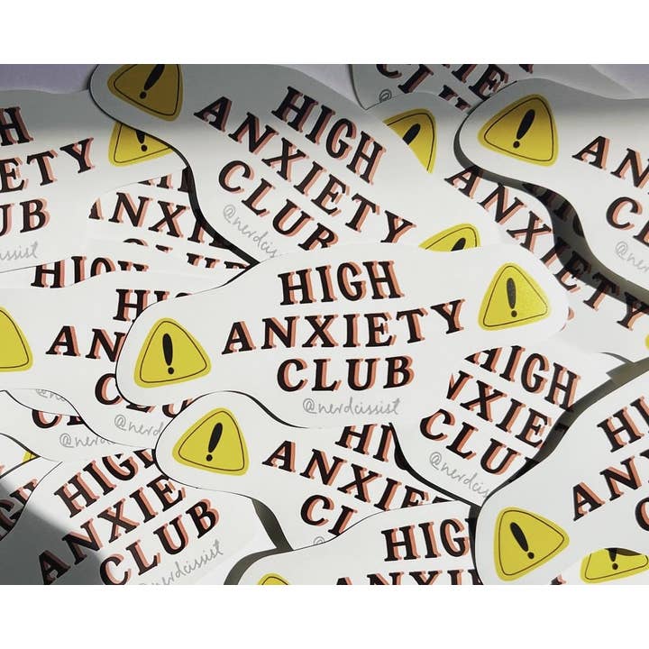 High Anxiety Sticker for wholesale by Nerdcissist