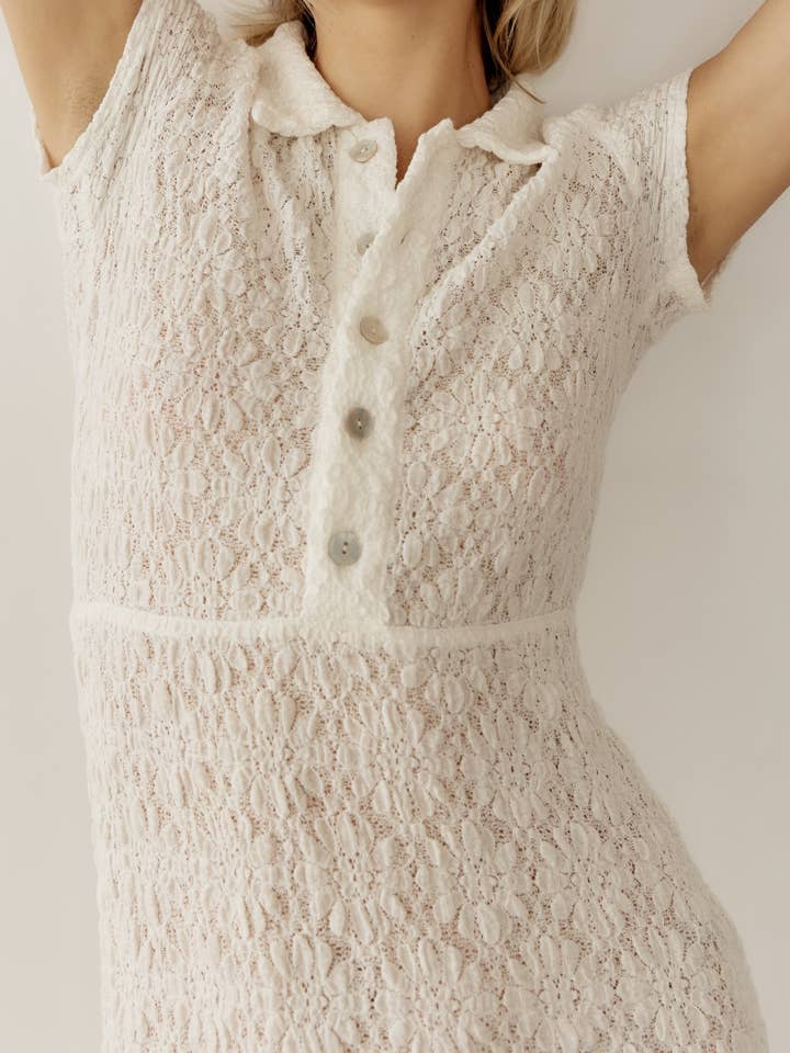 MOD REF - Wholesale Dress - Women's - The Linden Dress | Lace Polo Midi Dress