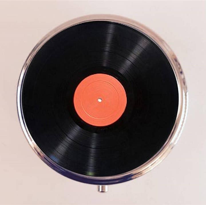 Record Album Pill Box Case Pillbox Holder Stash Trinket Box LP Vinyl Gift for DJ Pop Art Music for wholesale by FringePop