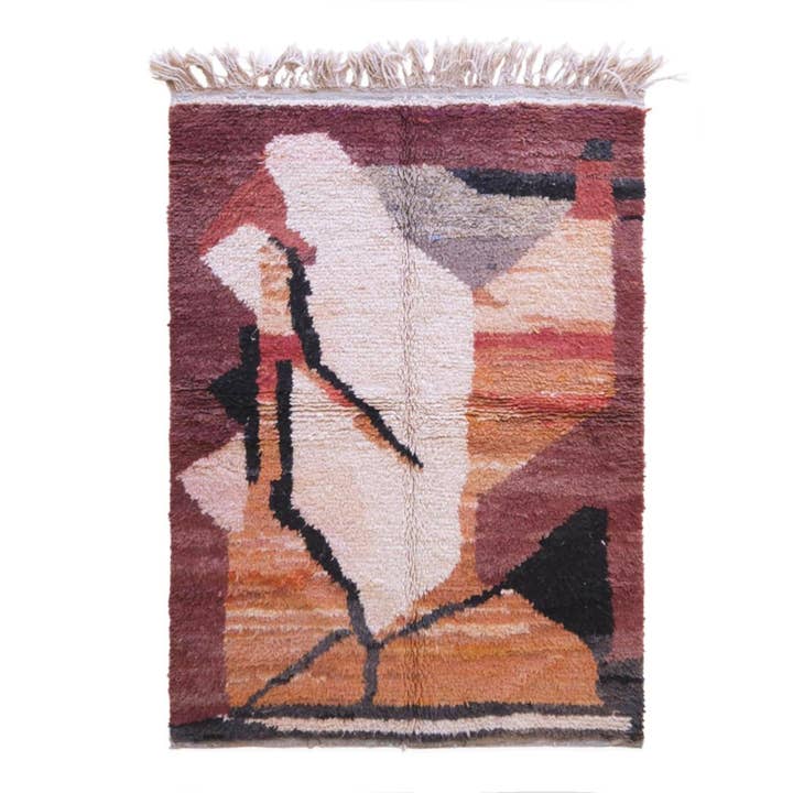 Abstract en verfijnd Berber tapijt van wol - op maat voor wholesale door AFK Living