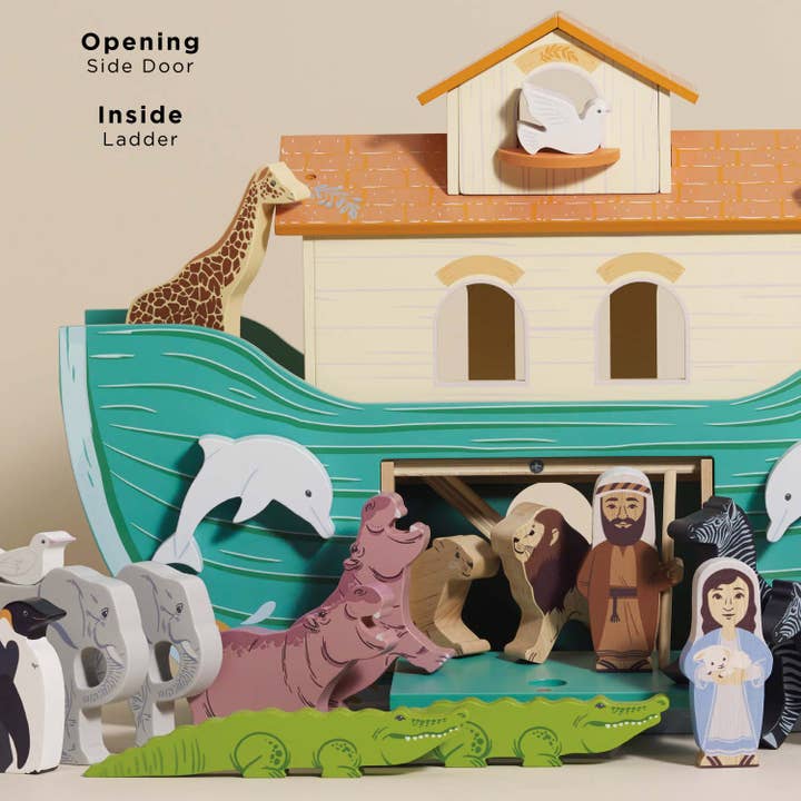 Le Toy Van, Inc. - Wholesale Wood Toy - Kids - Noah’s Great Wooden Ark & Animals4