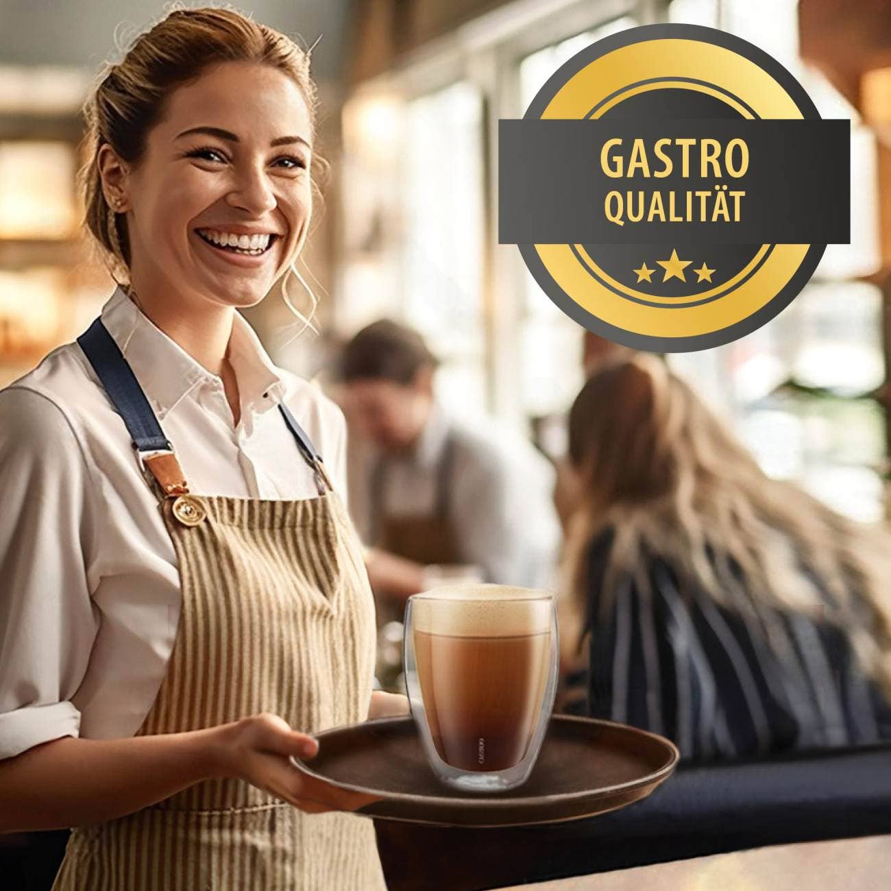 Creano - Wholesale Drinking Glass/Cup - Creano double-walled glasses in gastro quality, set of 4, 400ml4