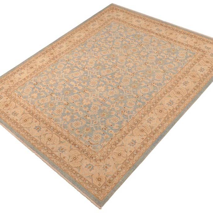 Boho Chic Ziegler Cordia Beige/Tan Wool Rug - 8'2'' x 9'9'' for wholesale by Arshs Fine Rugs