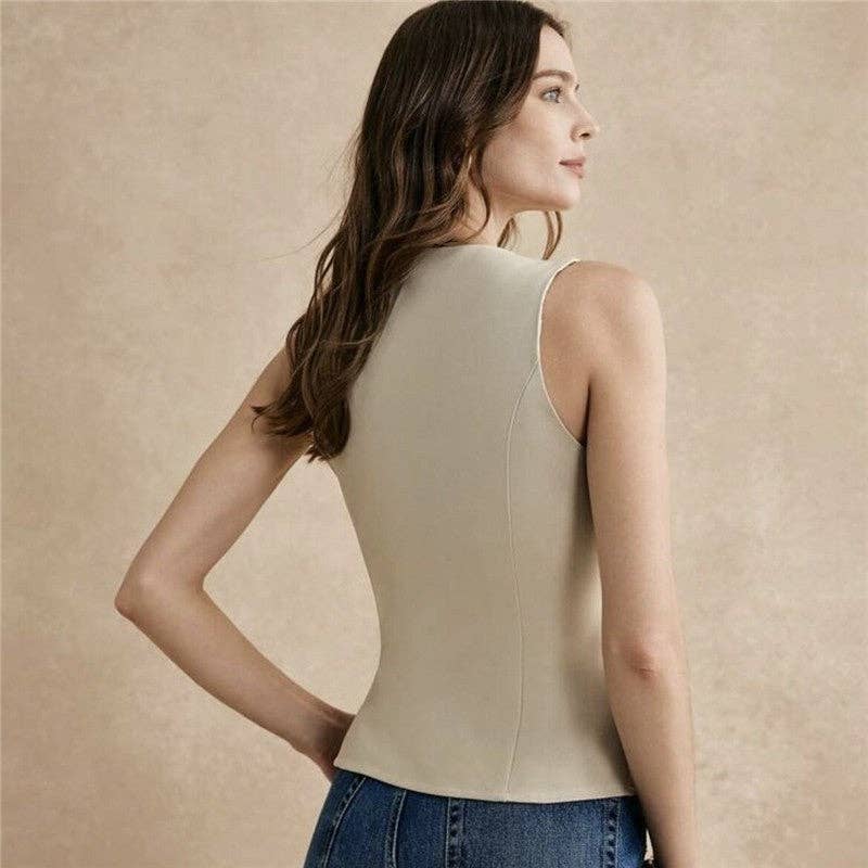 OceanusSwim – wholesale Suit vest – Women′s – Simple Solid Color Casual Vest6