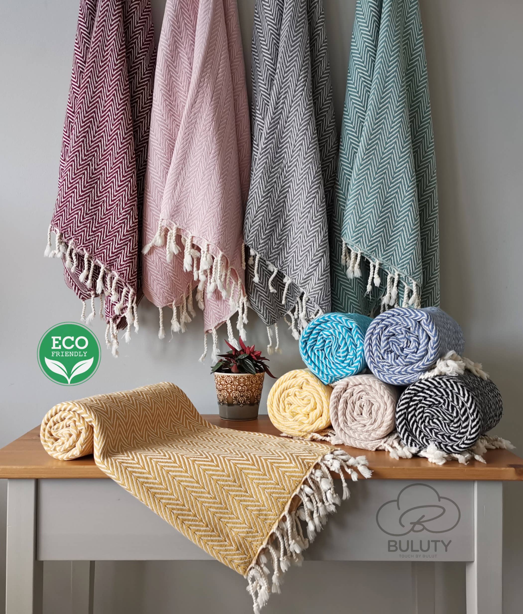 Buluty - Vente Plaids - PLAID TURC, COUVERTURE, ÉCHARPE, CHÂLE EN COTON DOUX DE PREMIÈRE QUALITÉ1