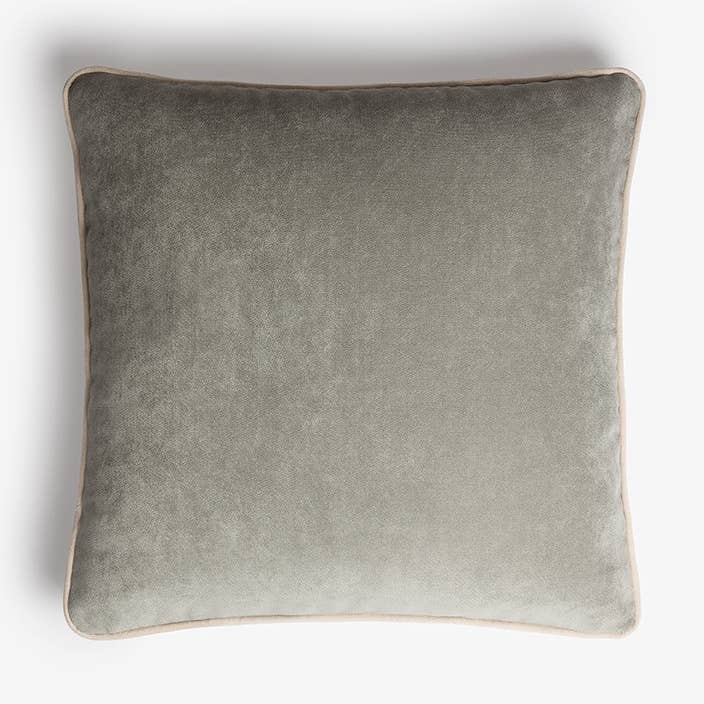 HAPPY FRAME Velvet Pillows - Pearl with Dirty White Frame for wholesale by Lo Decor