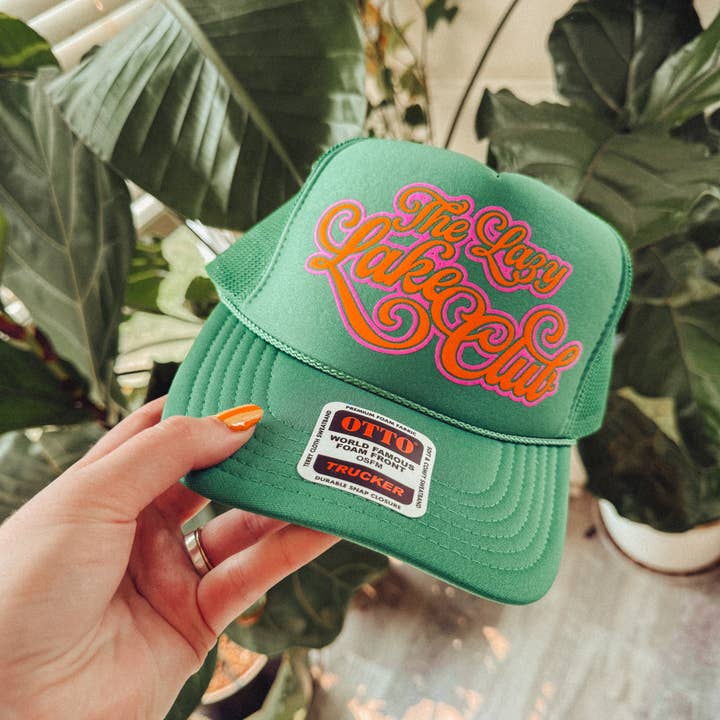 The Clandestine Underground - Wholesale Trucker Hat - Women's - Lazy Lake Days Club, Summer Trucker Hat