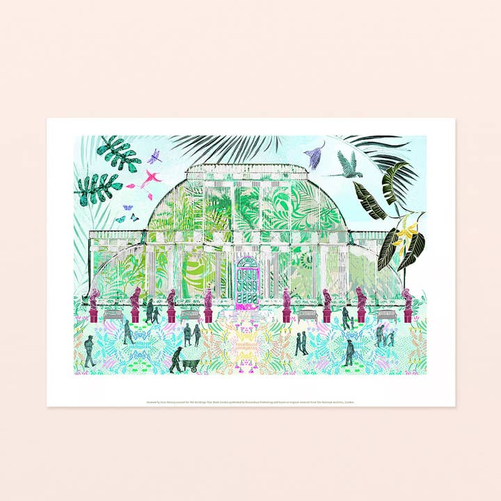 Impression murale Palm House Kew Gardens pour la vente par Josie Shenoy Illustration