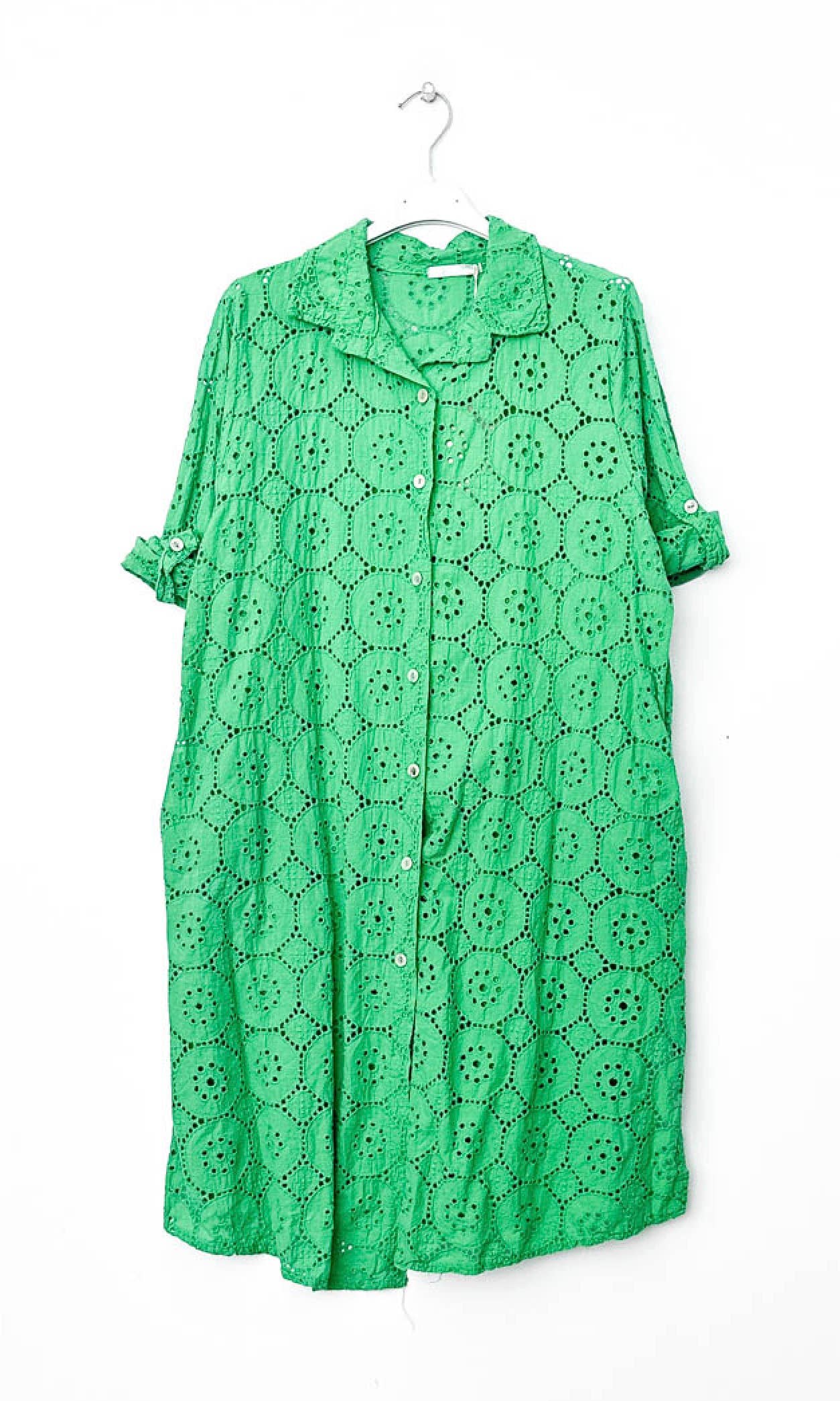 Happy look - Wholesale Dress - Women's - English embroidery shirt dress 1