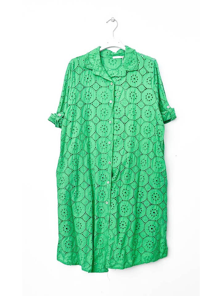 Happy look - Wholesale Dress - Women's - English embroidery shirt dress 1