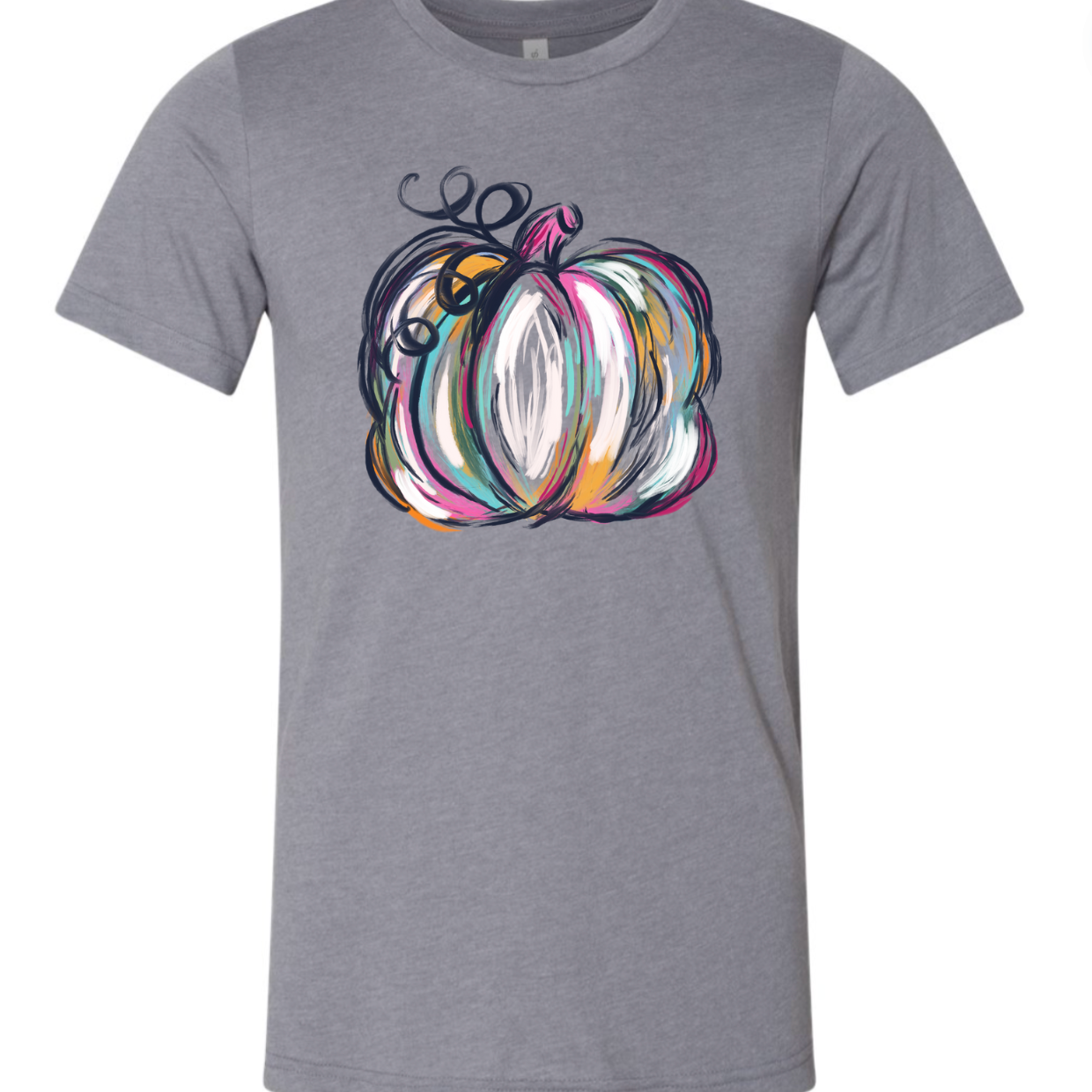 Kiki's Boutique - Wholesale Screen Printed T-Shirt - Women's - Watercolor Pumpkin Tee4
