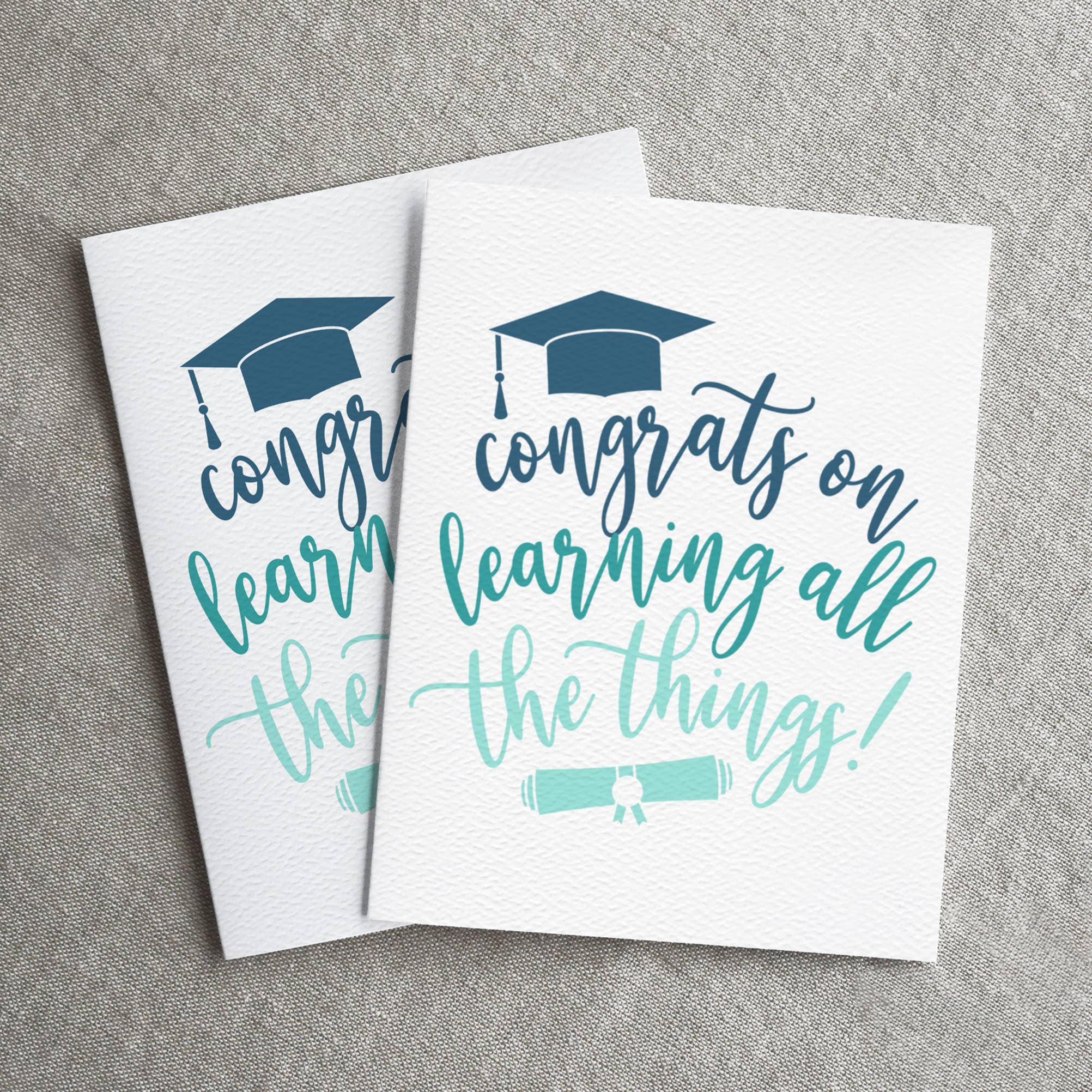 Blue Thistle - Vente Carte de remise de diplôme - Carte de remise de diplôme, Félicitations pour avoir appris toutes les choses2