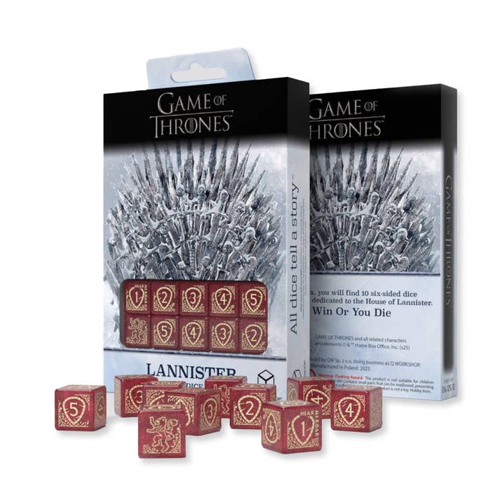Game of Thrones. Lannister Dice 10xD6 Q-WORKSHOP for wholesale by Cardshouse