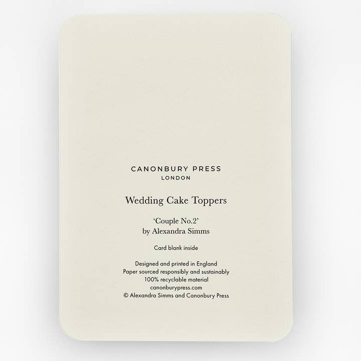 Canonbury Press – wholesale Wedding card – Wedding Cake Topper No.2 Greeting Card | Engagement2