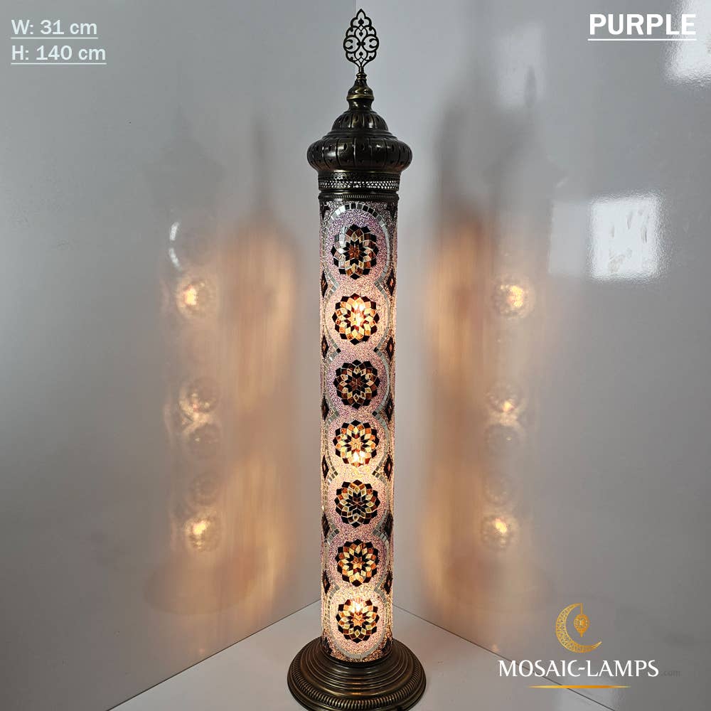 Mosaic Lamps - Wholesale Floor Lamp - W 15cm Cylinder Mosaic Floor Lamp, Turkish, Moroccan Authent16
