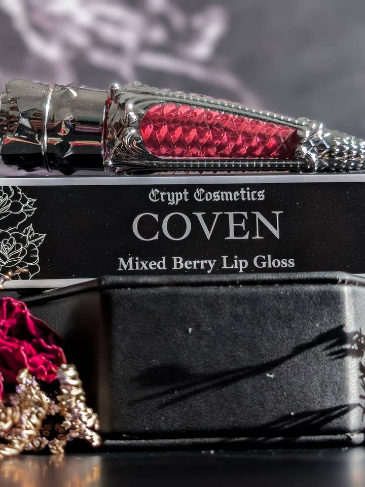 COVEN (Silver Edition) - Wine colored mixed berry lip gloss for wholesale by Crypt Cosmetics