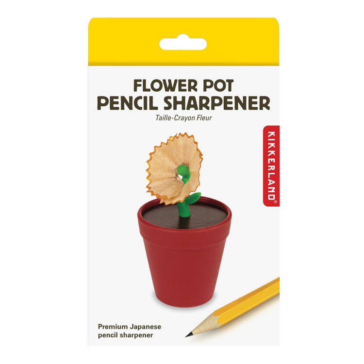 Kikkerland Design Inc - Wholesale Pencil Sharpener - Flower Pot Pencil Sharpener0