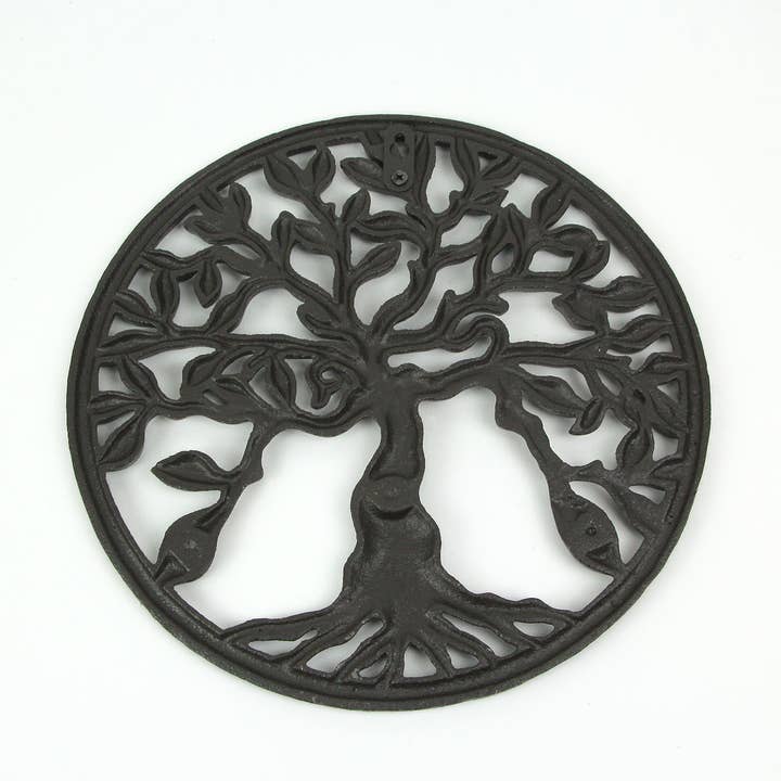 Zeckos - Wholesale Wall Accent - Bronze Finish Cast Iron Tree Of Life Wall Hanging Decor