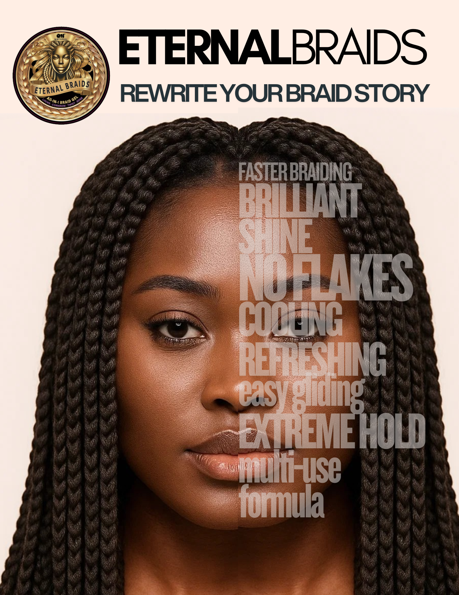 ON Natural USA - Wholesale Hair Styling Gel/Mousse - ON Natural - Eternal Braids - All-In-1 Braid Gel3