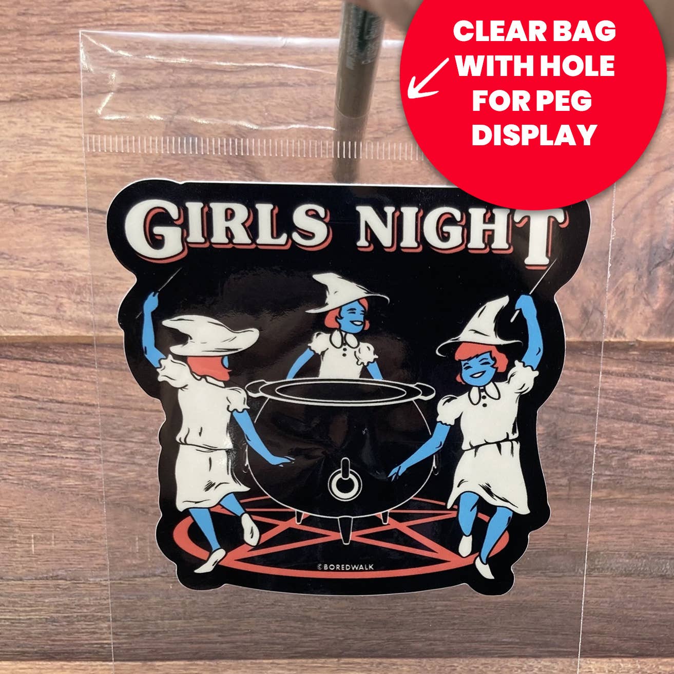 Boredwalk - Wholesale Sticker - Girls Night Witches Die Cut Sticker1