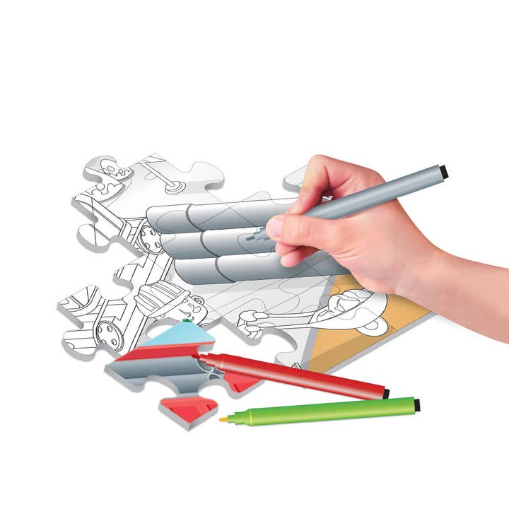 AJ Aguiar - Wholesale Puzzle - Kids - Play Puzzle Coloring Twists 2 Faces 48 Pcs Constructions6