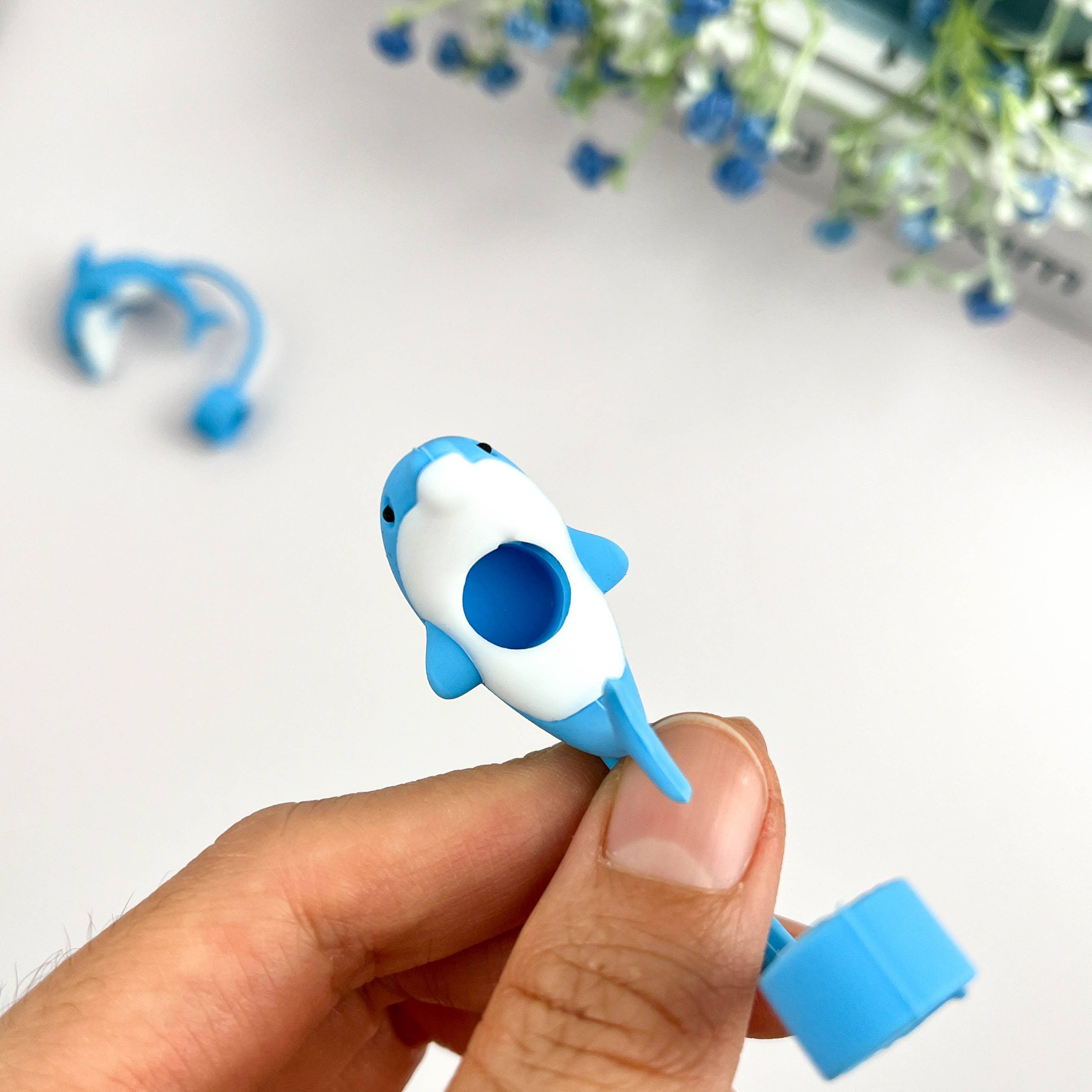 SoapElenGlen - Wholesale Drinking Straw - Dolphin Straw Toppers, Marine Animal Straw Cover5