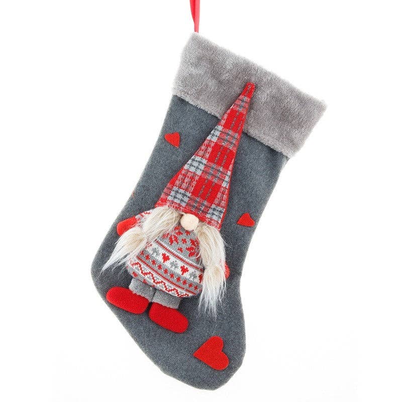 ShieldChic – wholesale Holiday Stocking – New Faceless Old Man Christmas Socks Christmas Decorations Forester Dolls Red Socks Gift Bag7