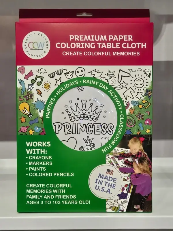 Creative Crayons Workshop - Wholesale Coloring Tablecloth - Kids & Baby - Princess Coloring Tablecloth | Princess Party Decor2