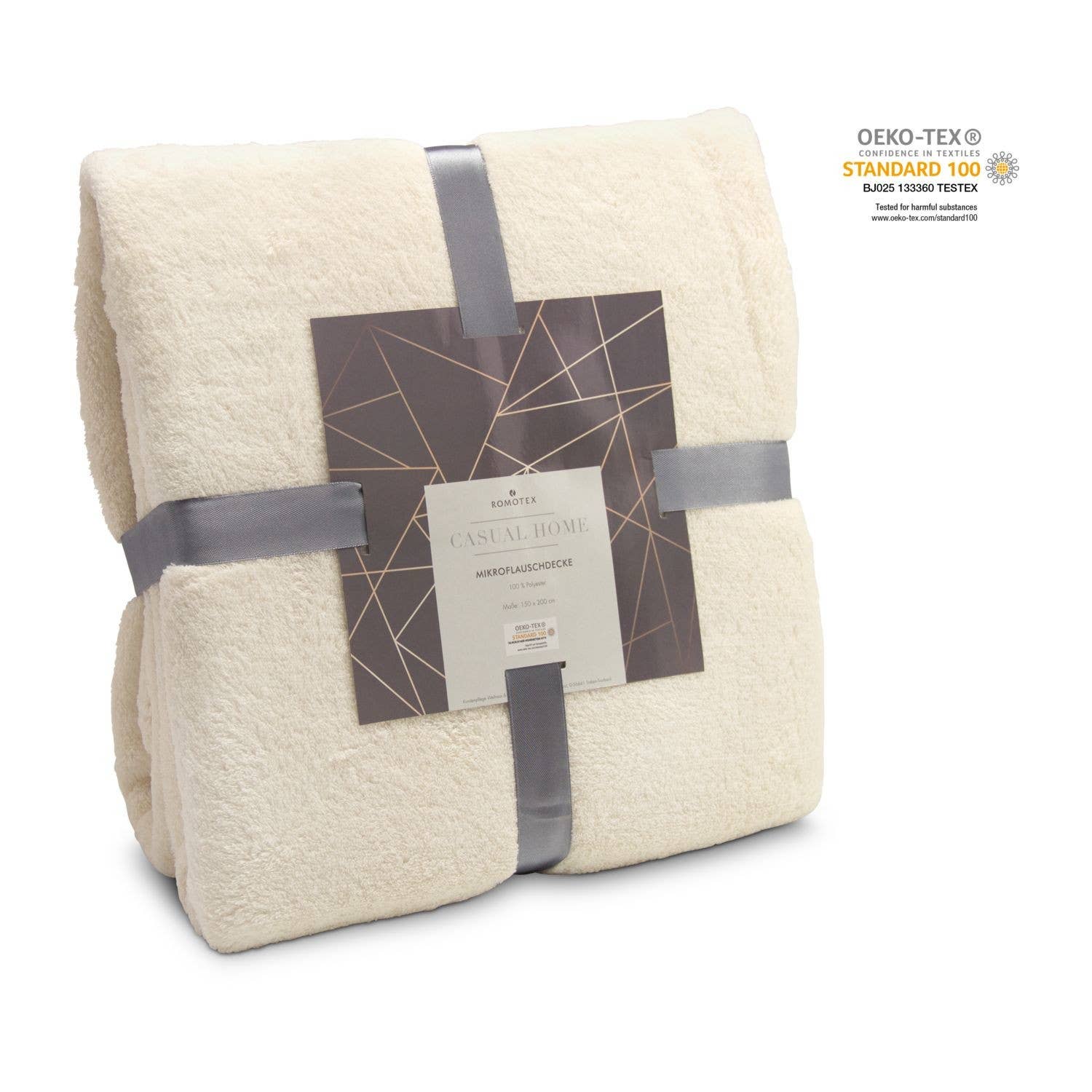 ROEMER WELLNESS - Vente Courtepointe - Plaid microfibre beige – 150 x 200 cm, 250 g/m²0