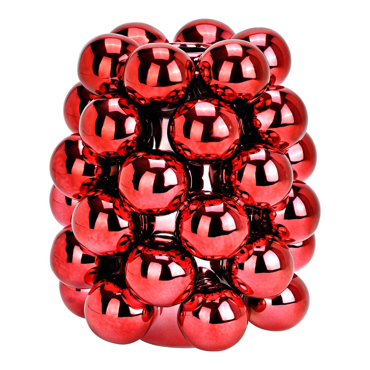 Wurm - Wholesale Vase - Vase Bubble made of porcelain, dark red (W/H/D) 14x17x14cm0