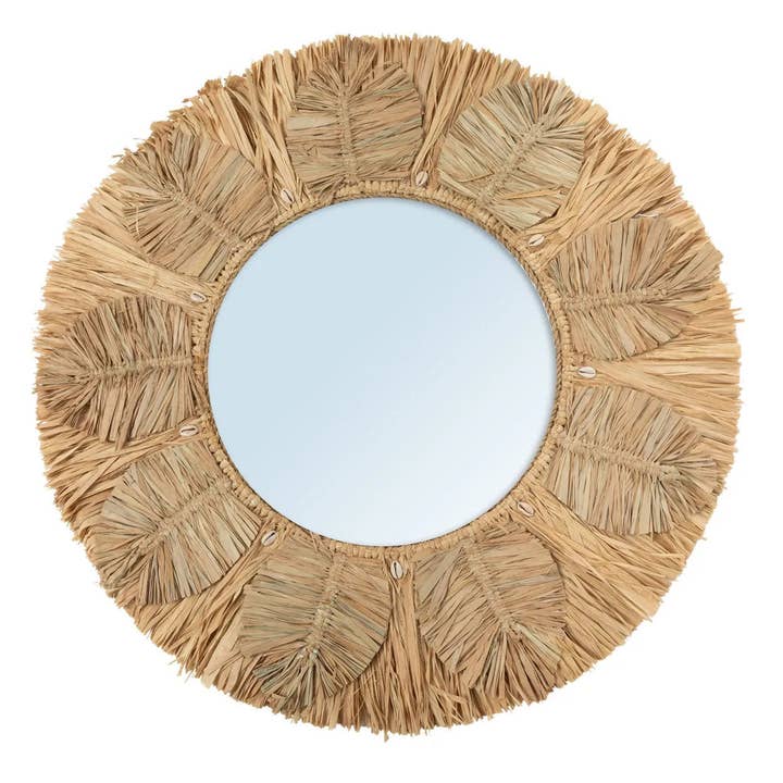 The Palm Tree Mirror - Natural - M for wholesale by Bazar Bizar Living