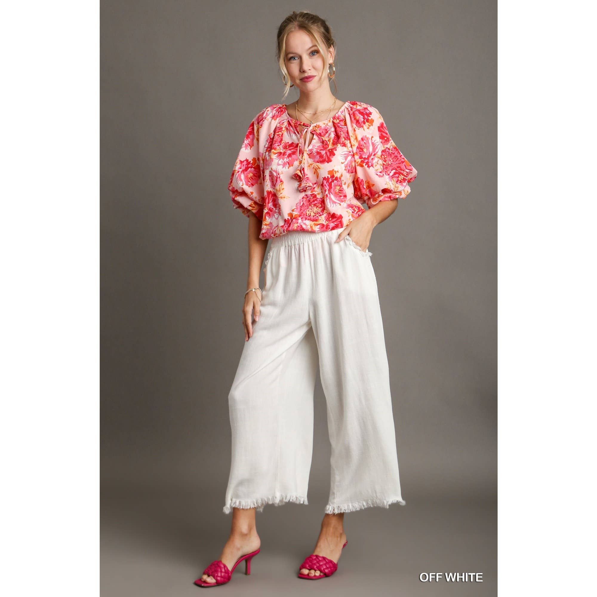 STYLE USA – Großhandel Hose – Damen – Hose aus einer Leinenmischung mit elastischem Bund14