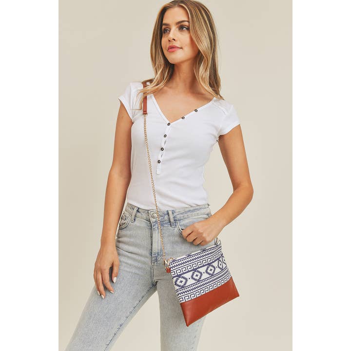 Aztec Crossbody & Wristlet Bag for wholesale by Anarchy Street