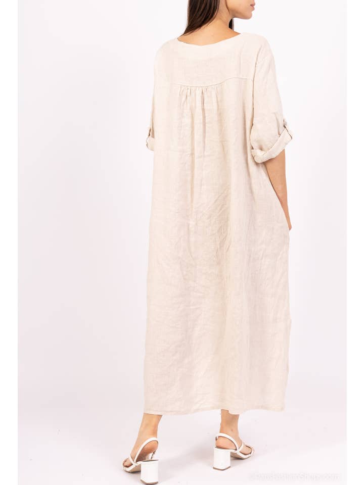 Shyloh - Wholesale Dress - Women's - Floral linen dress 14956